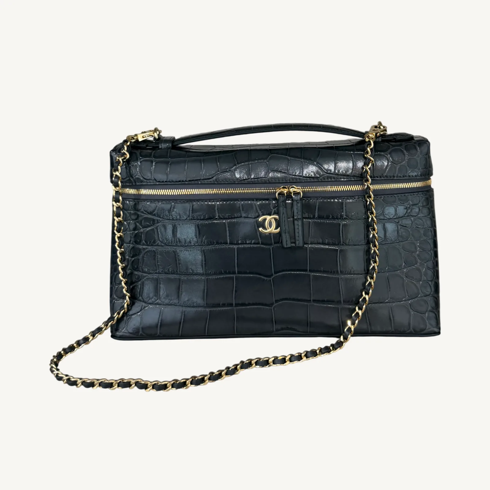 Chanel Large Slim Vanity Dark Grey CPHW